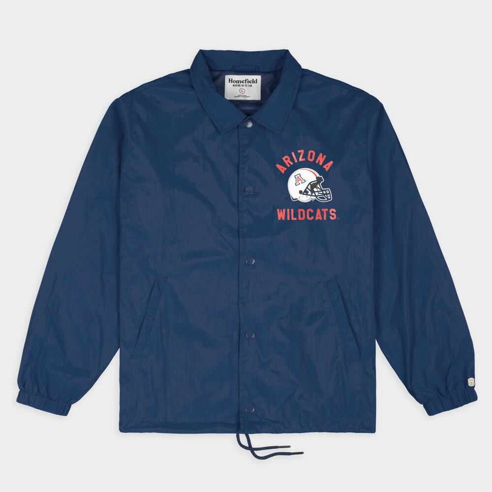 Arizona Wildcats U of A Football Helmet Logo Coaches Jacket Homefield SizeXL NEW